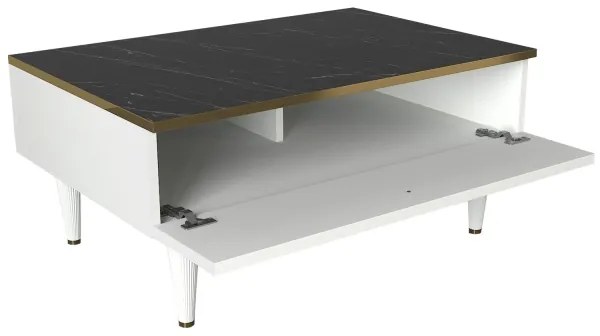 Konferenčný stolík RAVENNA 60x90 cm biela