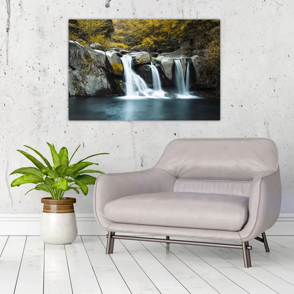 Obraz - Vodopády, Lushan, Čína (90x60 cm)