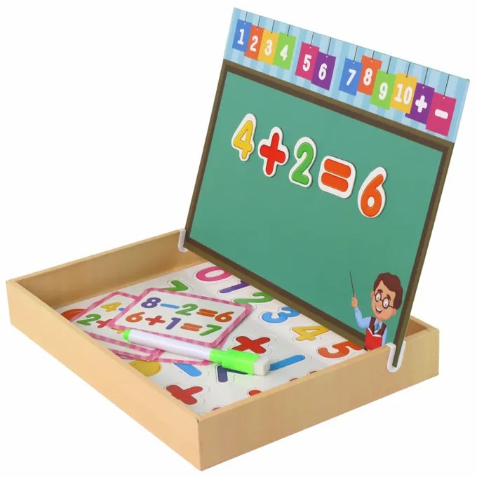 Lean Toys Sada edukačných magnetických puzzle – Matematické počty