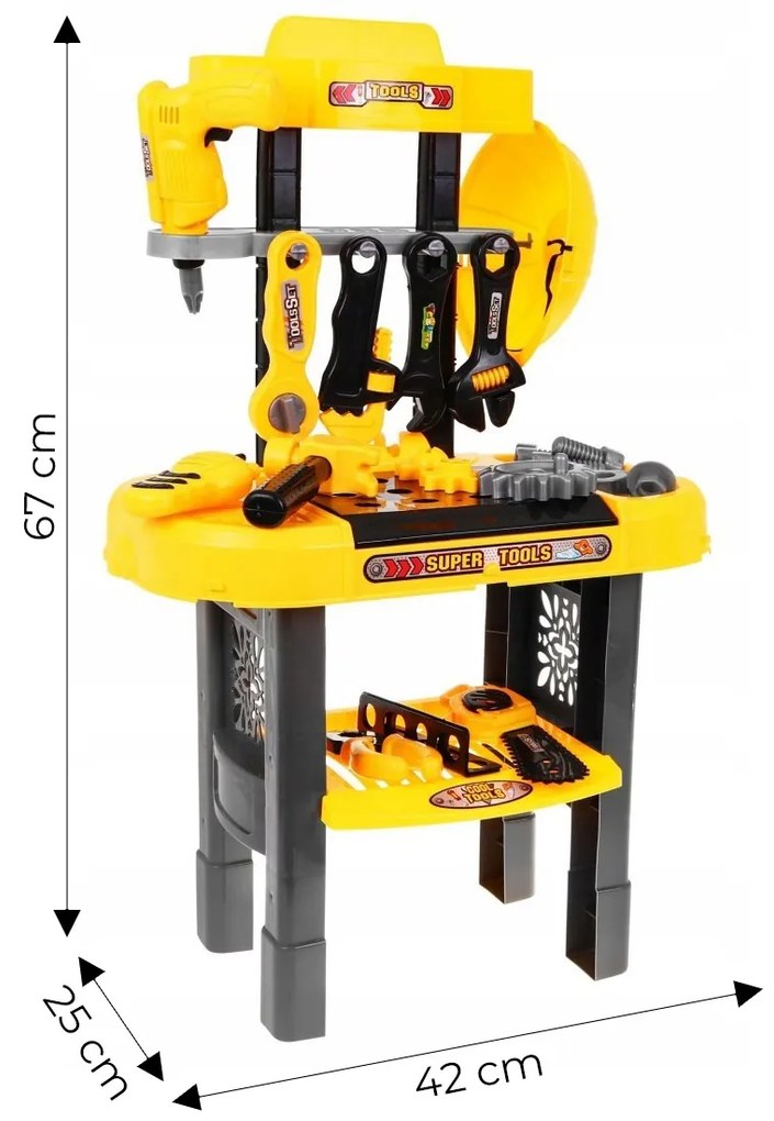 Dielňa pre deti s náradím, 23 kusov príslušenstva