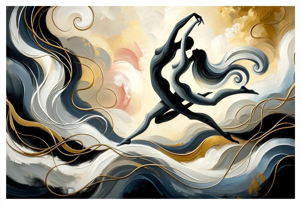 Obraz tanec v oblakoch elegancie