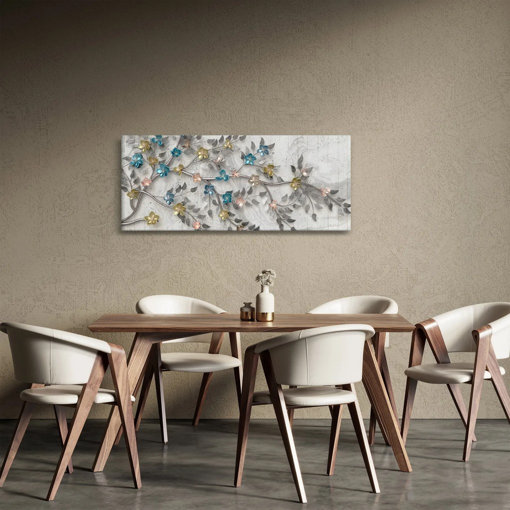 Obraz- Na vetve - abstraktné (120x50 cm)