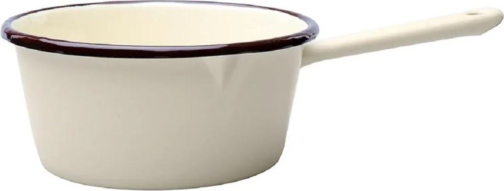 EMALIA Smaltovaný hrniec 16cm 1,23l krémový