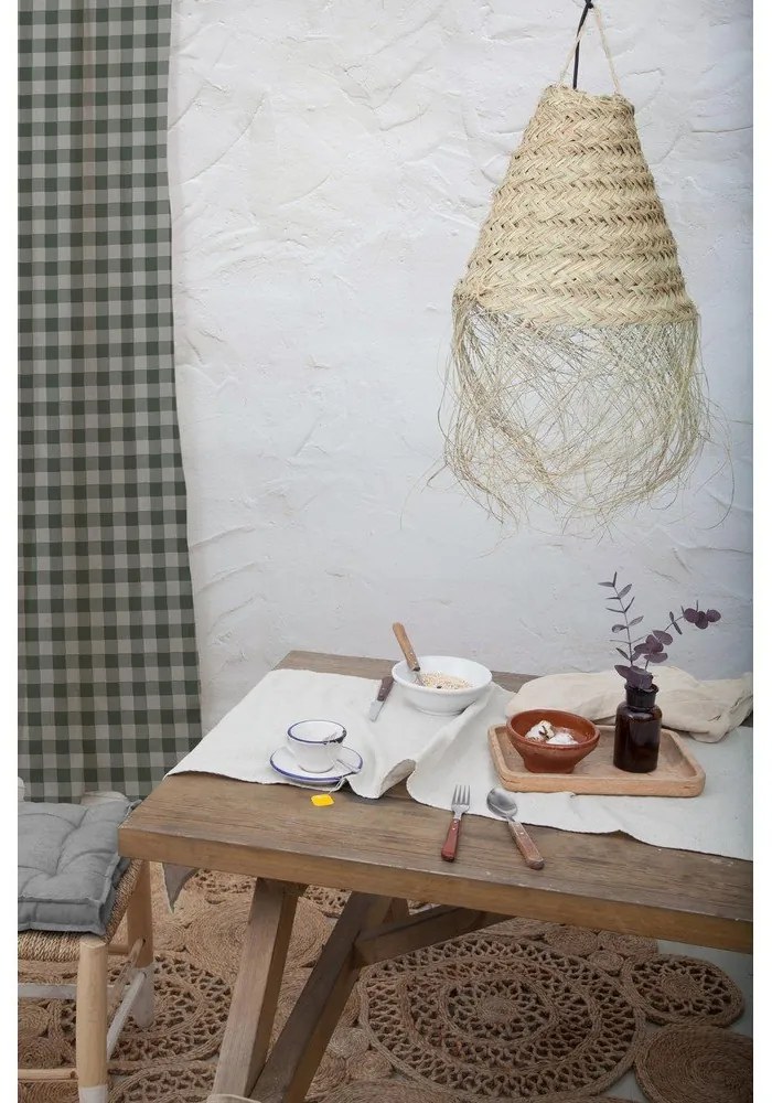 Zelený záves Really Nice Things Cuture Cortina Hogar Green Vichy