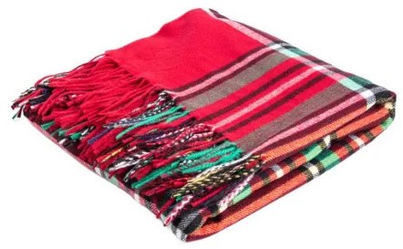 Deka WINTERY so strapcami, kockovaná 709050