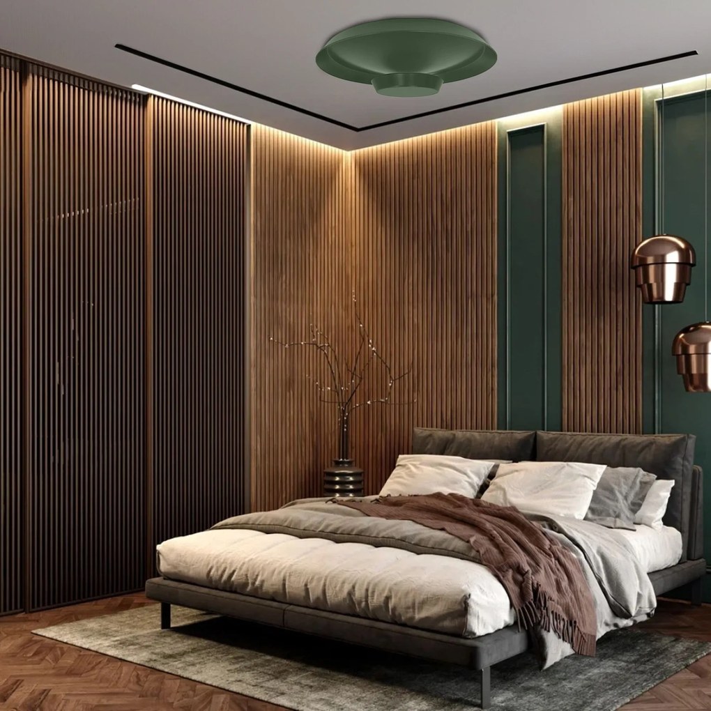 Toolight Toolight, LED stropné svietidlo 40cm, 14W, APP1460, zelená, OSW-04188