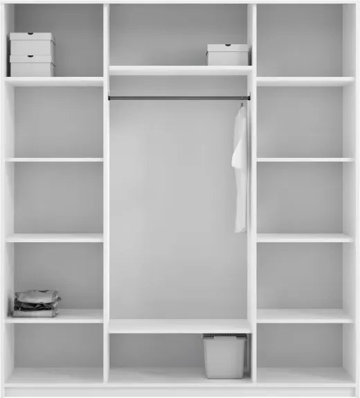 Moderná šatníková skriňa NICEA 160 – Hlínová béžová