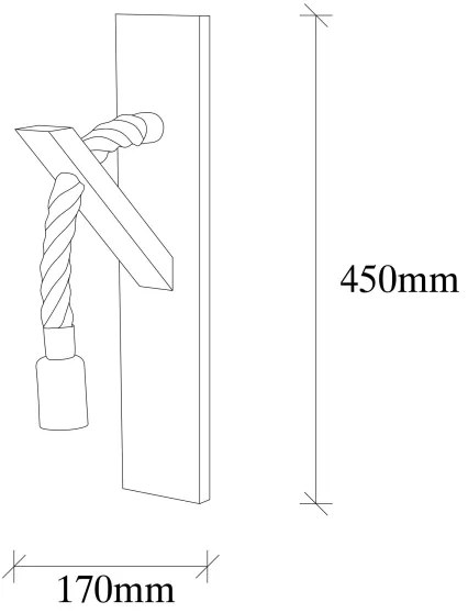 Nástenné svietidlo EREBOS 1xE27/40W/230V hnedé
