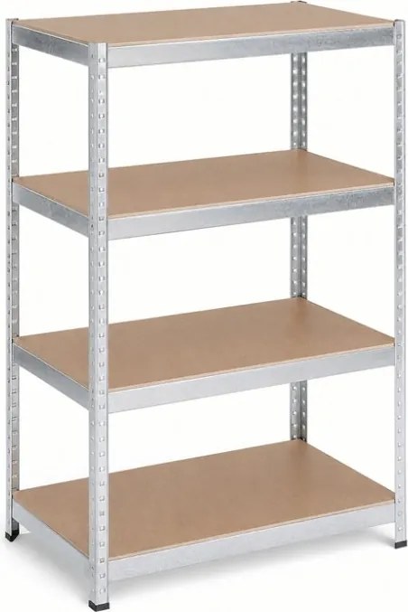Regál 160x80x40 cm pozinkovaný 4-policový, nosnosť 700 kg