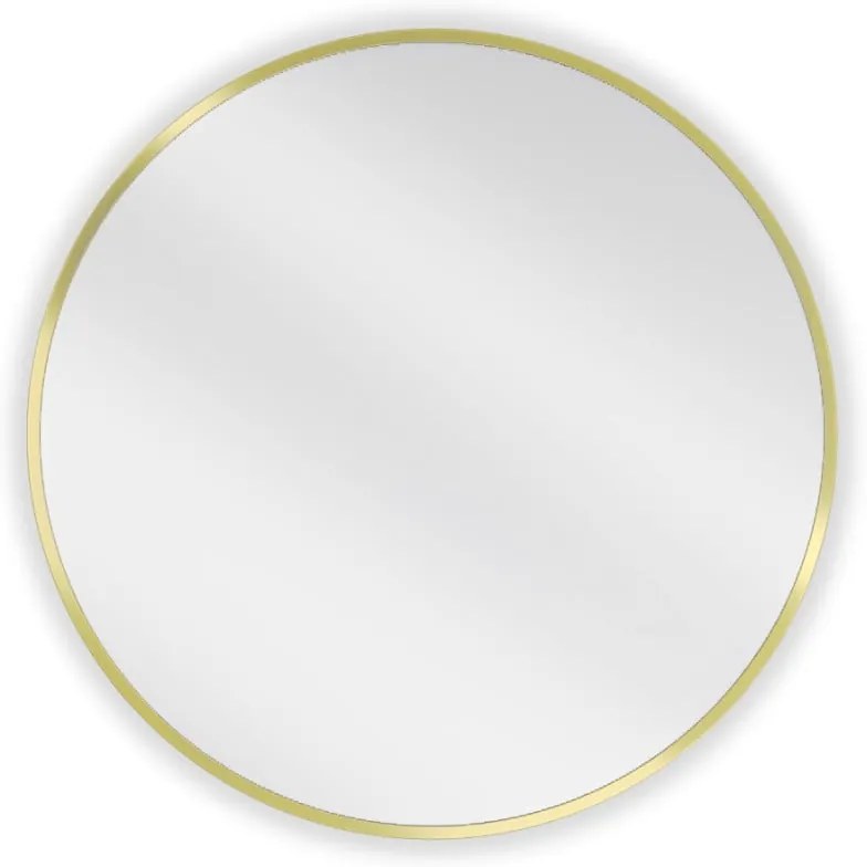 Mexen Loft, okrúhle kúpeľňové zrkadlo 60 cm, farba rámu zlatá lesklá, 9850-060-060-000-50