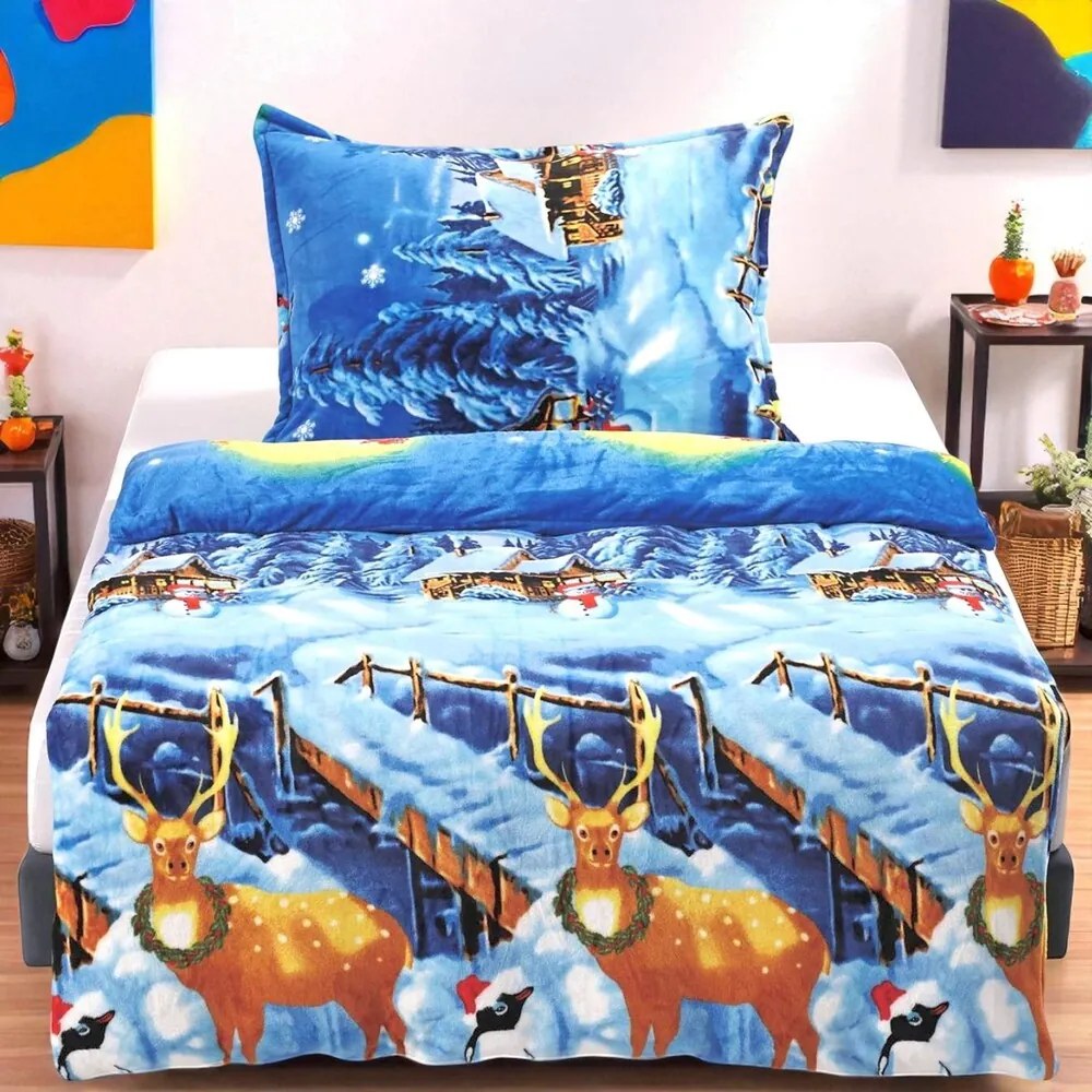 Jemné mikroplyš obliečky Homa LEVINA HOLIDAYS 140x200 cm