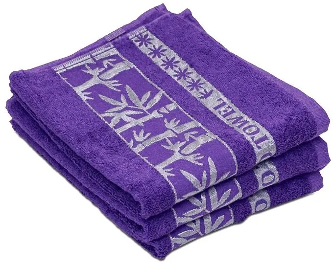 2x Bambusový uterák BAMBOO fialový
