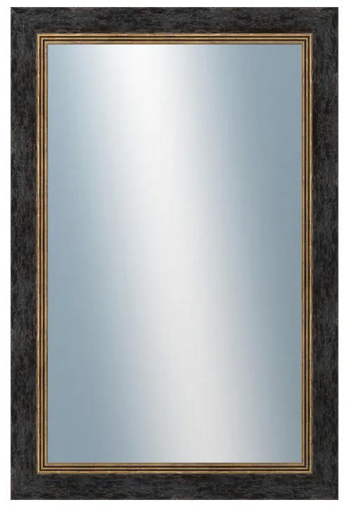 DANTIK - Zrkadlo v rámu, rozmer s rámom 40x60 cm z lišty CARRARA hnedočierna (2948)