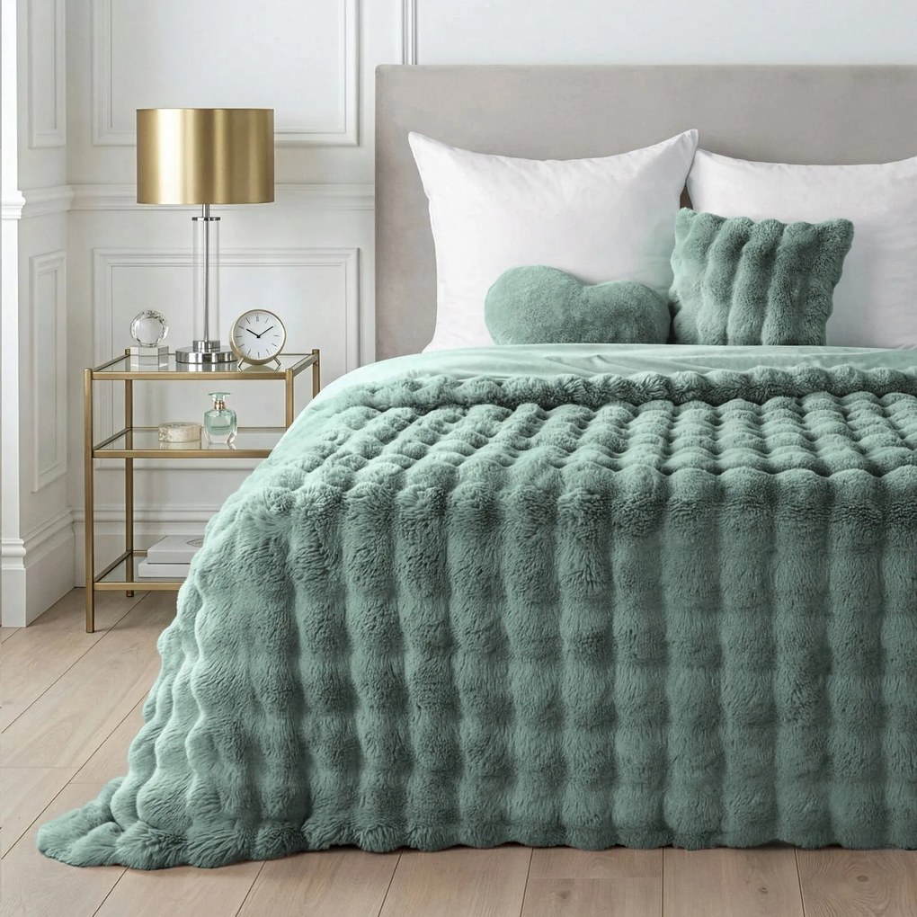 PREHOZ NA POSTEĽ LILY 200X220 CM MÄTOVÁ