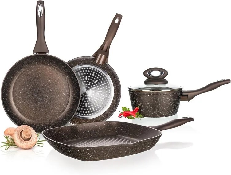 Banquet Panvica s nepriľnavým povrchom PREMIUM Dark Brown 24 x 4,8 cm, 24 cm
