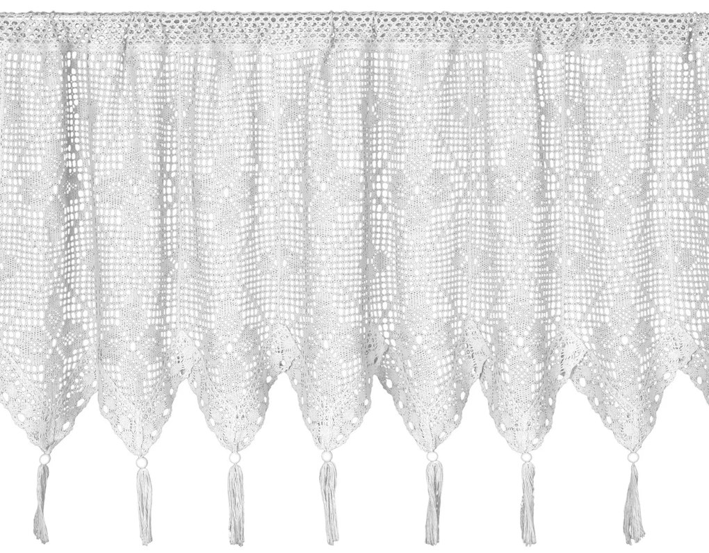 KRÁTKA ZÁCLONA NA PÁSKE MARTHA 150X60 CM BIELA
