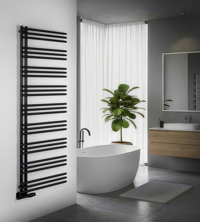 Aqualine Aqualine, POSEIDON vykurovacie teleso 550x1740mm, čierna matná, PS517B