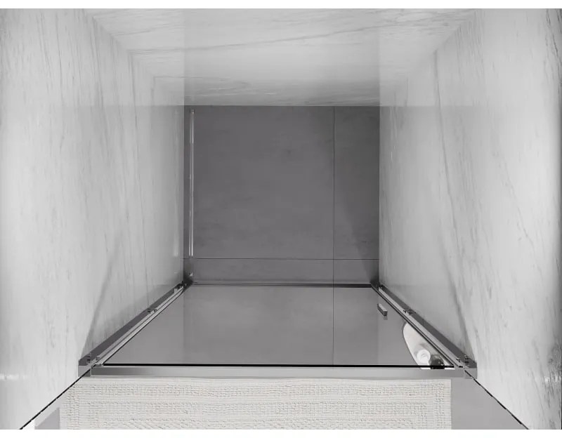 Mexen Exo, 1-krídlové dvere do otvoru 100x200 cm, 6mm číre sklo, chrómový profil, 817-100-000-01-00