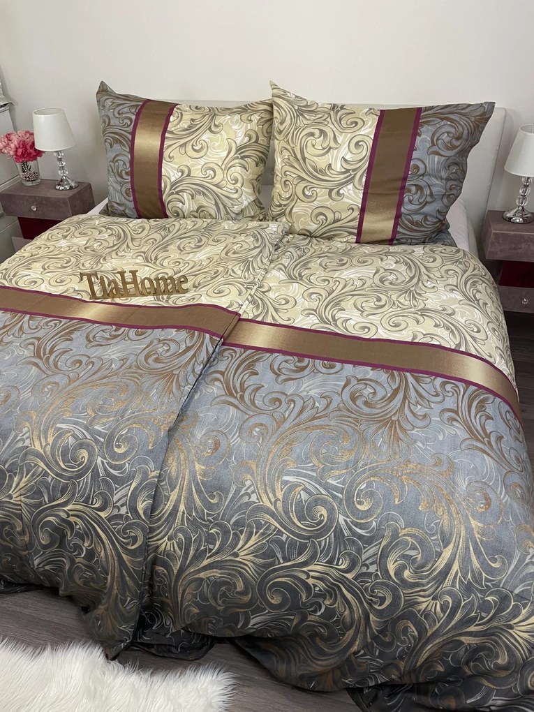 Obliečky bavlnené Charlote TiaHome - 1x Vankúš 90x70cm, 1x Paplón 140x200cm