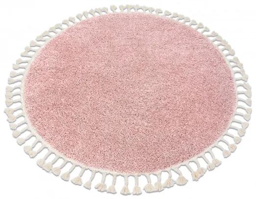 Dywany Łuszczów Kusový koberec Berber 9000 pink kruh - 120x120 (priemer) kruh cm