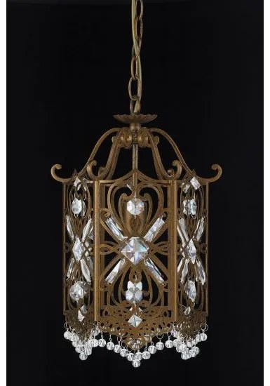 Retro závesná lampa luster bronz