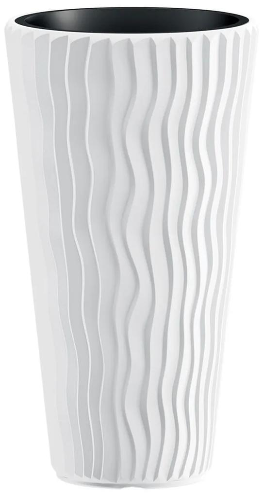 Prosperplast Kvetináč Sandy Slim, 39 x 71 x 39 cm, biela