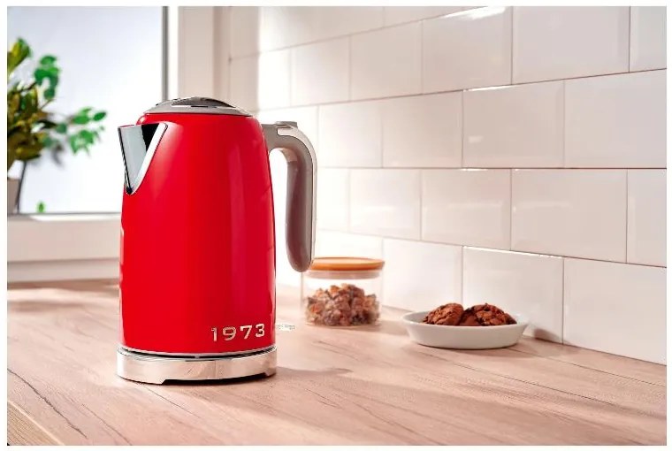 Silvercrest®  Rýchlovarná kanvica + Hriankovač Retro 1973, červená  (800010784)