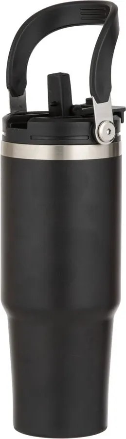 Čierna cestovná fľaša z nehrdzavejúcej ocele 1 l Eco – Ladelle