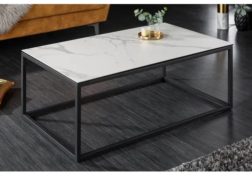 Heureka.sk | Bývanie a doplnky | Nábytok | Stoly a stolíky | Konferenčné stolíky | Konferenčný stôl 41089 100x60cm Marble Look White Ceramik - Komfort-nábytok