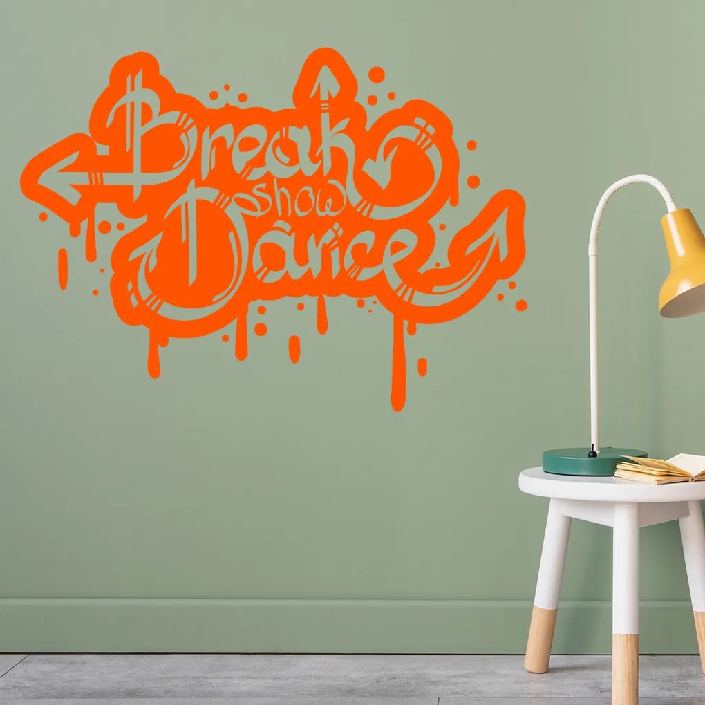 Veselá Stena Samolepka Break Dance Farba: fialová, Veľkosť: 60 x 43 cm