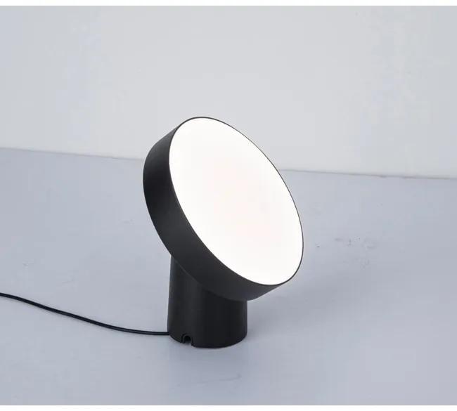 LUTEC Inteligentná stolná LED lampa MOA s funkciou bluetooth a RGB, 9,5 W, okrúhla, čierna