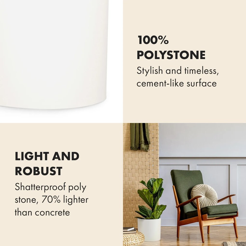 Fox & Fern Venlo, kvetináč, Polystone, interiér a exteriér, 3 veľkosti