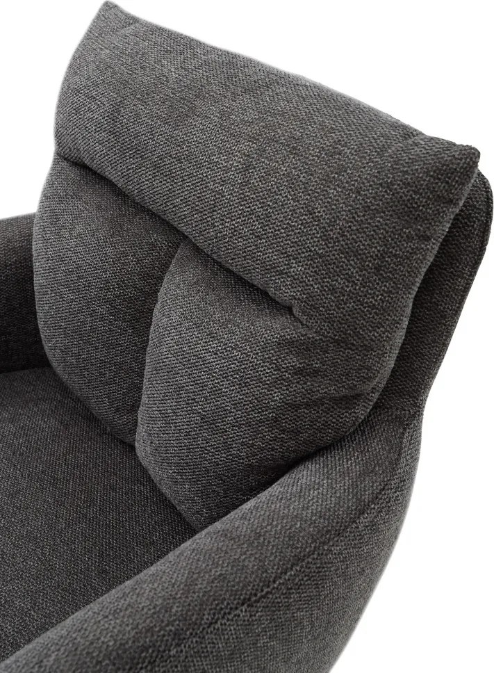 Otočná jedálenská stolička Sofia, šedá štruktúrovaná látka