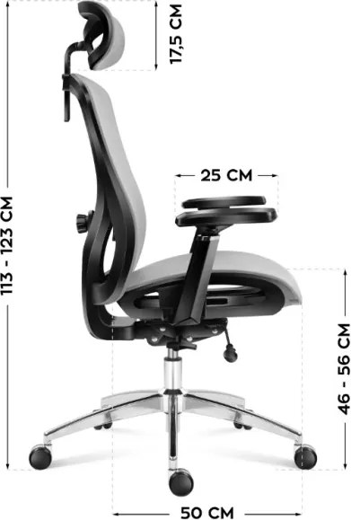Kancelárska stolička Expert 5.3 Grey Mesh