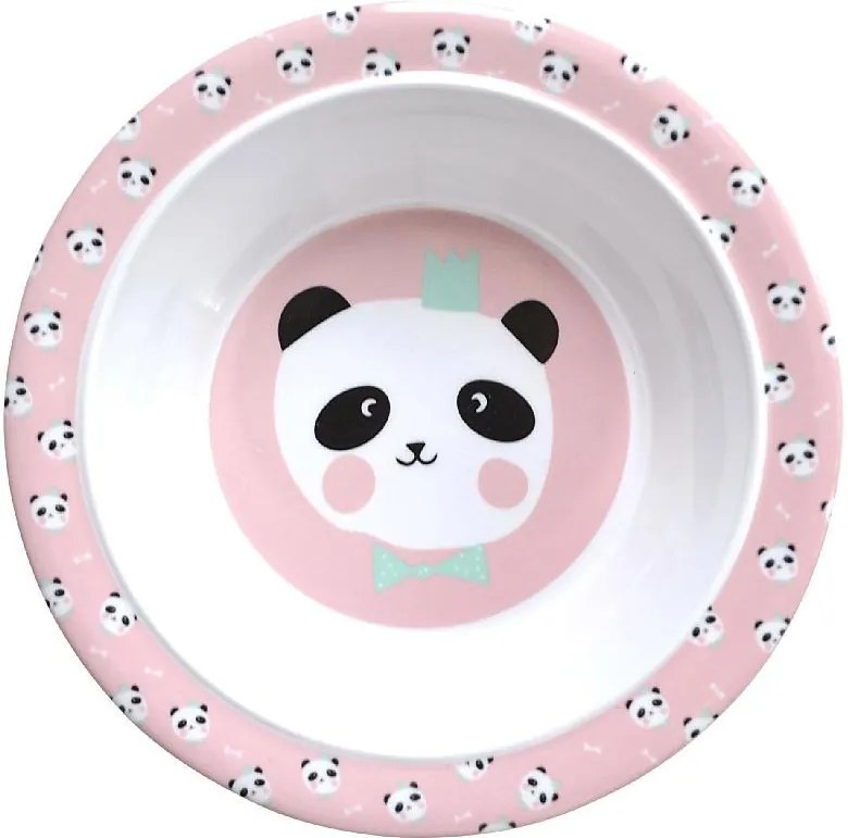 EEF lillemor Detská melaminová miska King Panda Pink