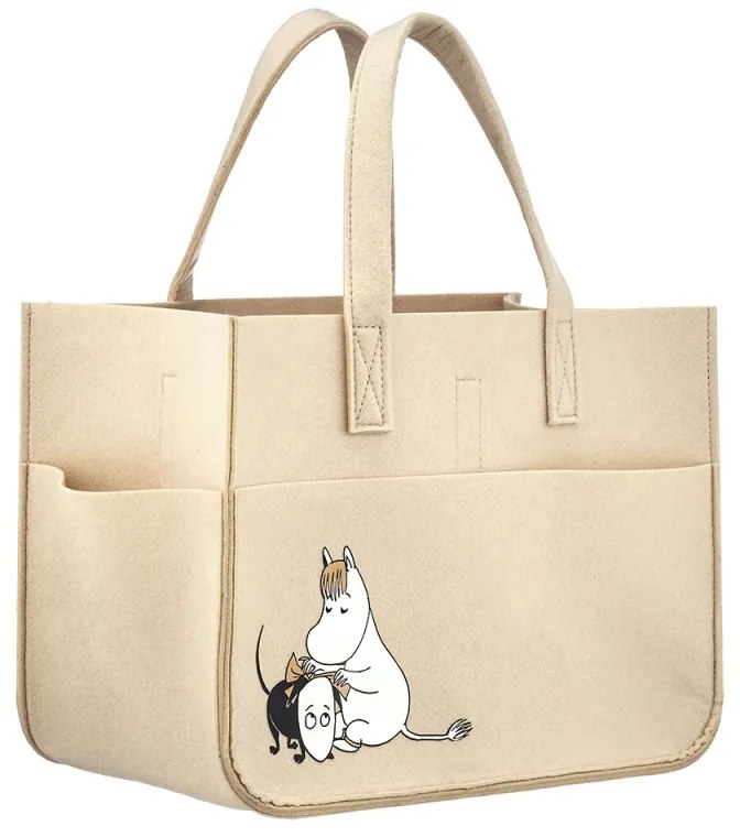 Taška Moomin, béžová / s kapsami