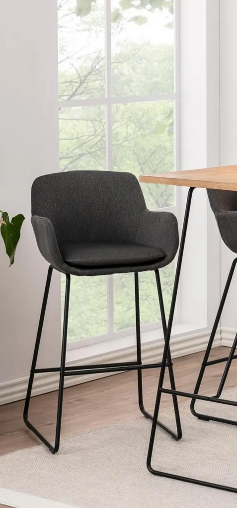 Barová stolička Lisa tmavosivá
