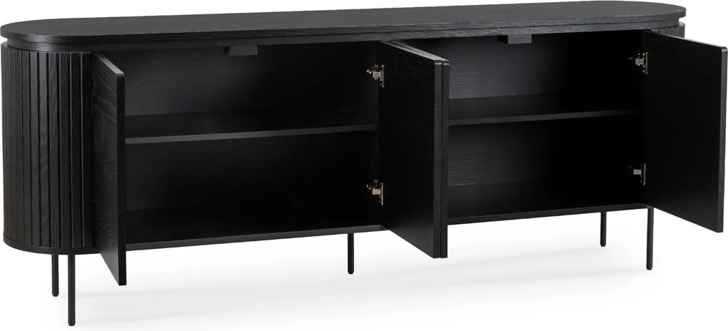Komoda Beck 200 cm čierna