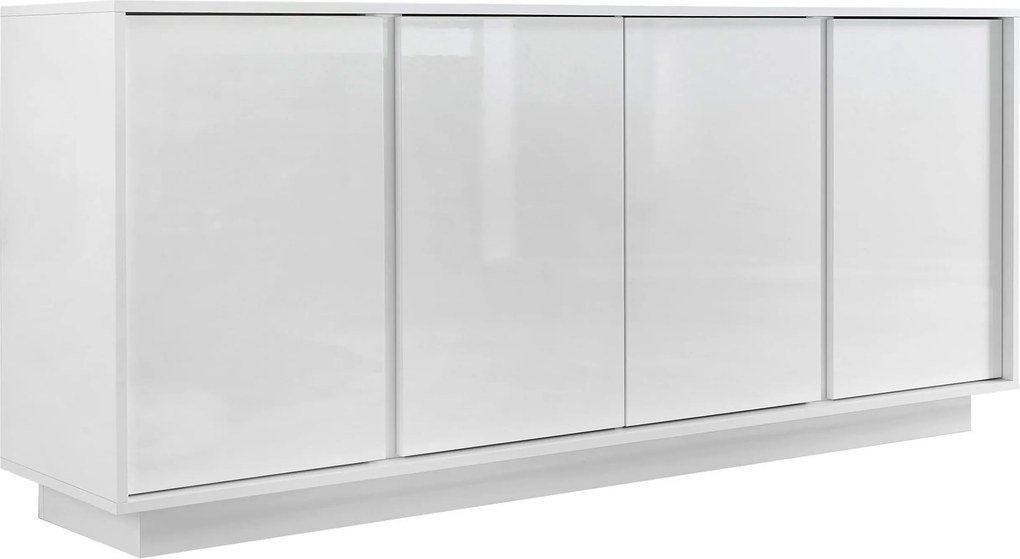 XXXLutz ŠIROKÁ KOMODA, biela s vysokým leskom, 180/79/43 cm MID.YOU - Komody - 001844006801