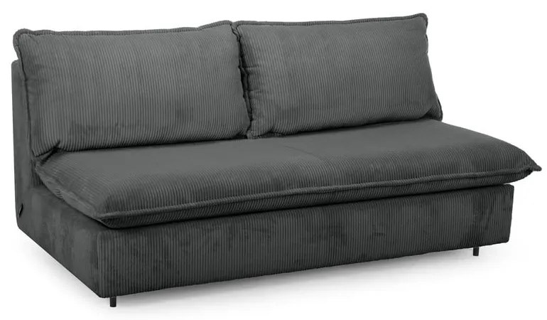 Tmavosivá menčestrová rozkladacia pohovka 184 cm Isadora – Bobochic Paris