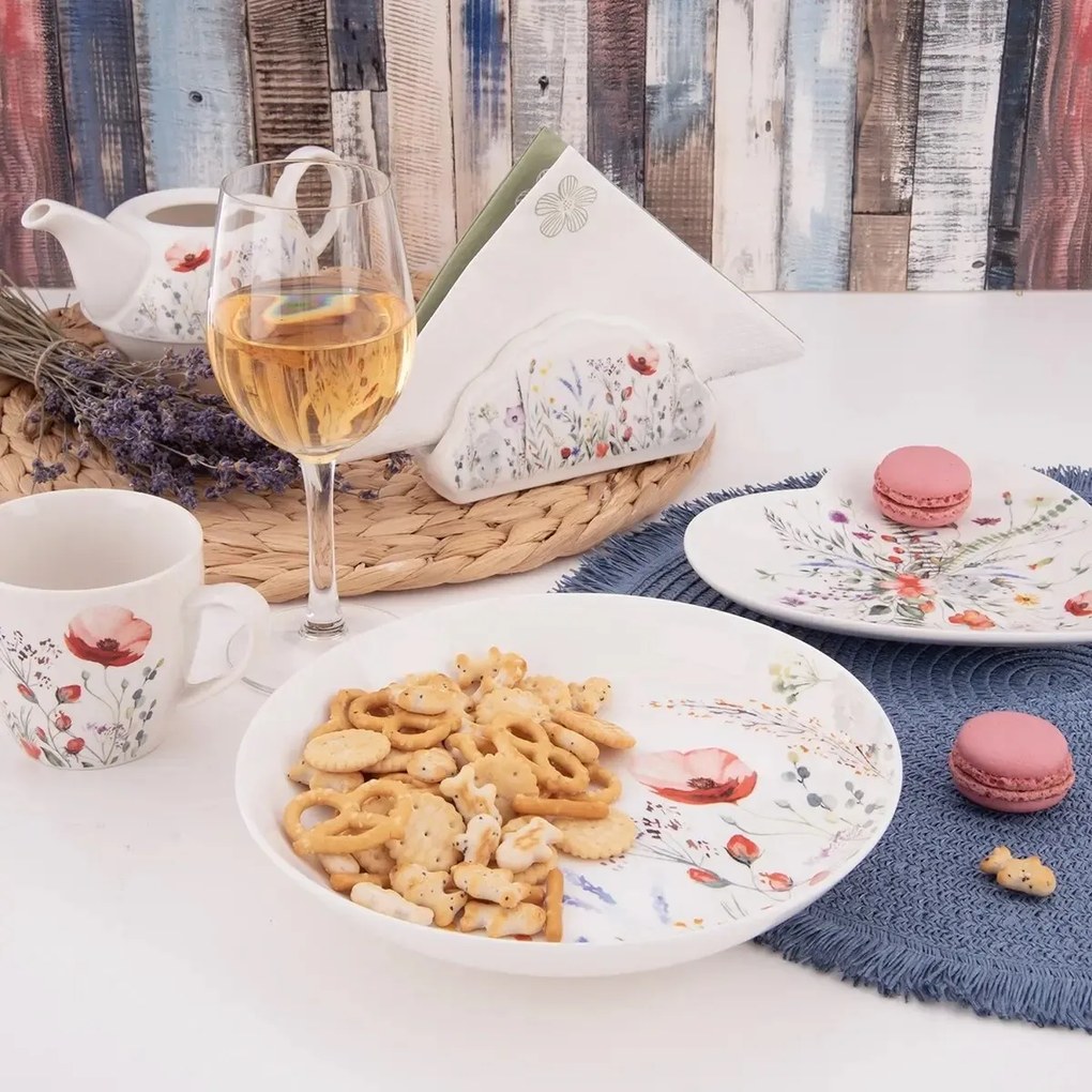 Orion Sada porcelánových hlbokých tanierov Mak20,5 cm, 6 ks