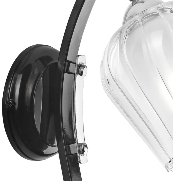 Nástenná lampa PAULA 1xE27/60W/230V čierna