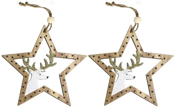 Vianočná dekorácia KL-21X12 hnedá (2 ks)