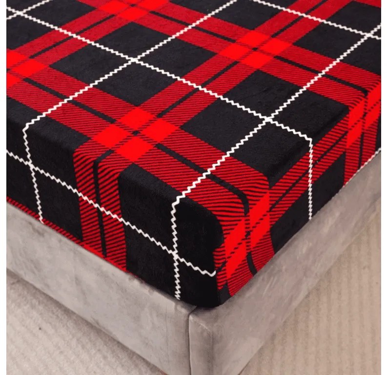 Plachta mikroplyš ALBURY 90x200 cm červená