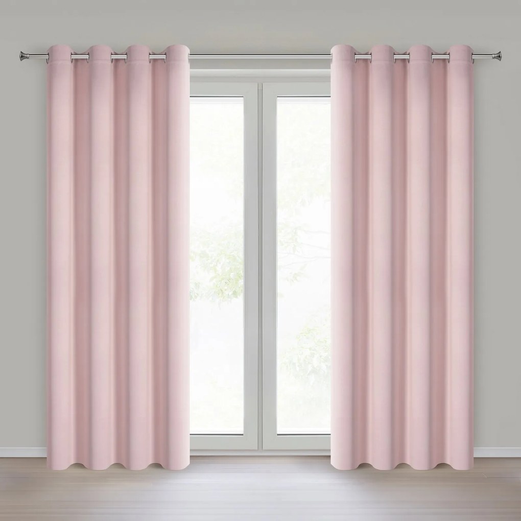 ZÁVES NA KRÚŽKOCH NERISA 140X250 CM PUDROVÁ