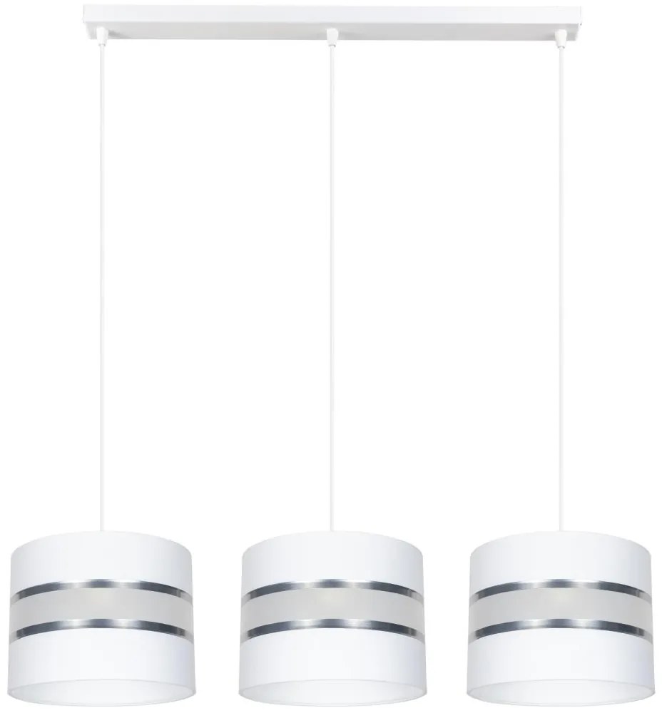 Luster na lanku CORAL 3xE27/60W/230V biela