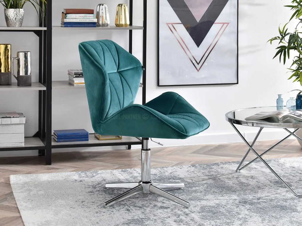 Kreslo Velma S (tyrkysová + čierna). Akcia -25%. Vlastná spoľahlivá doprava až k Vám domov. 1110463