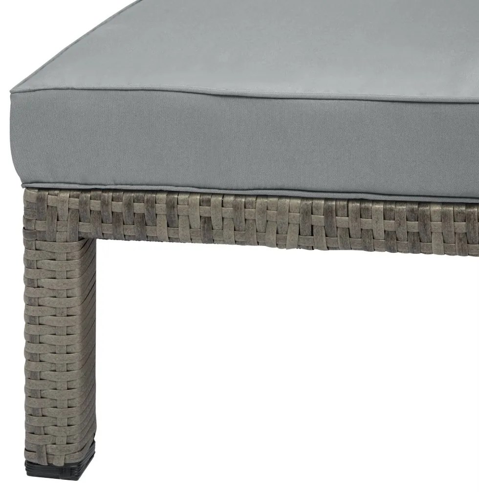 Polohovateľné ratanové lehátko BestBerg BBRF-1140G / sivá