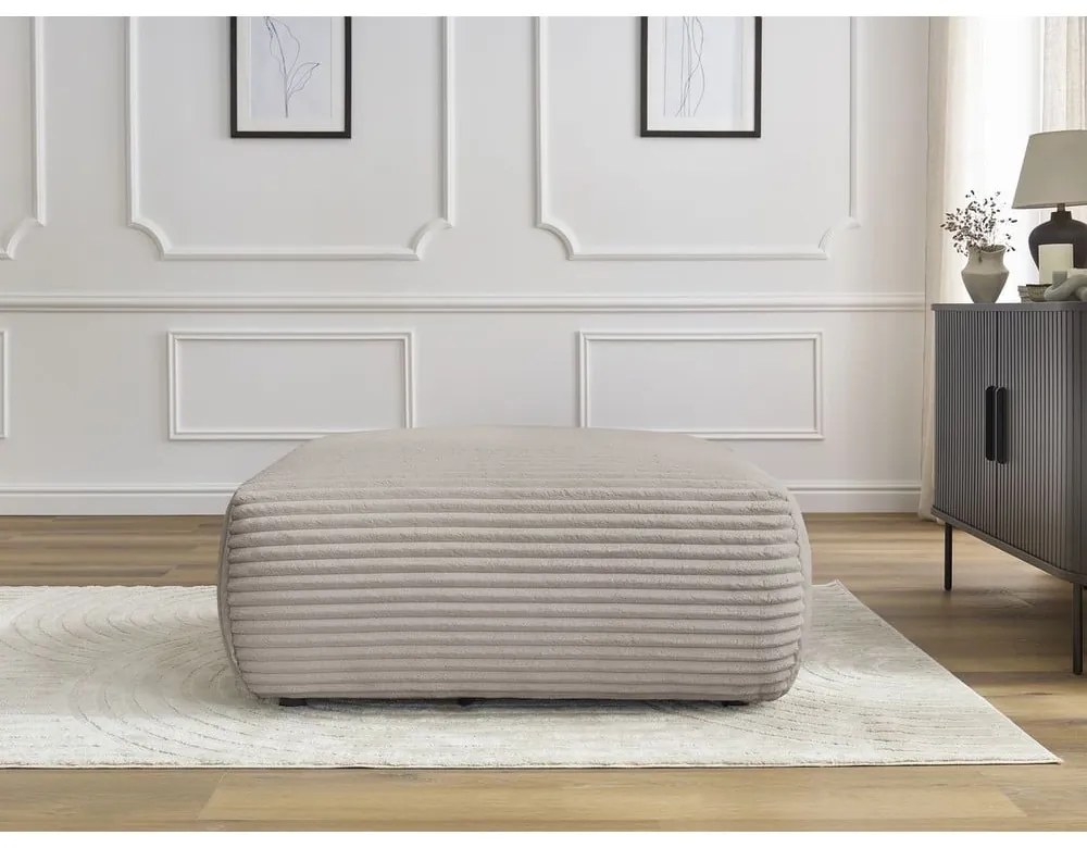 Svetlosivo-béžová menčestrová podnožka Lucien – Bobochic Paris