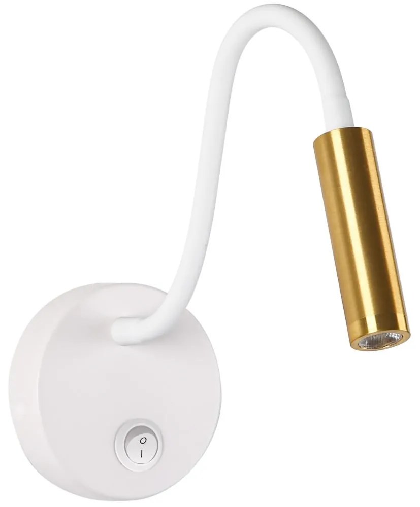 Brilagi - LED Flexibilná nástenná lampa MAYA LED/3W/230V 4000K biela/zlatá